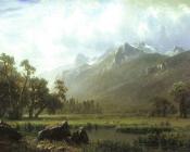 太浩湖附近的山脉，加利福尼亚 - 阿尔伯特·比尔施塔特